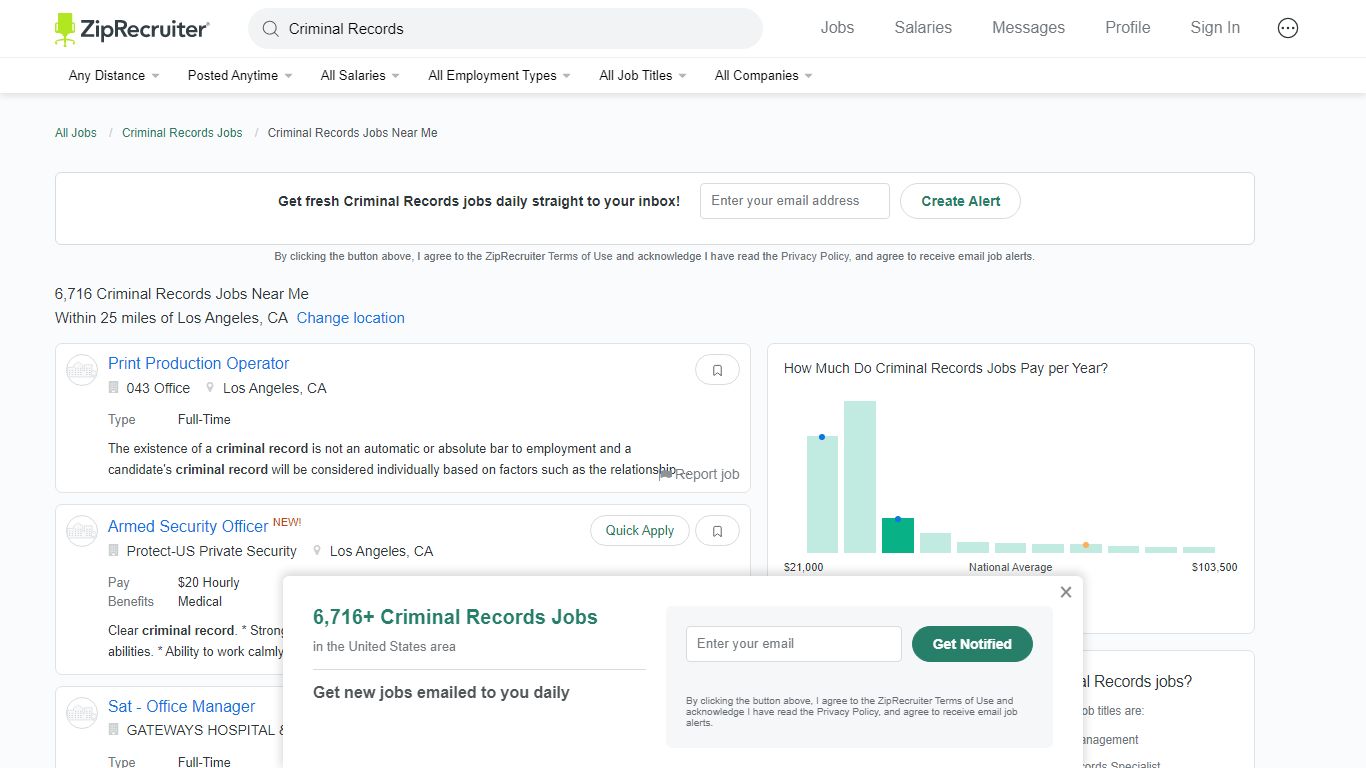 $27k-$75k Criminal Records Jobs Near Me (NOW HIRING) - ZipRecruiter